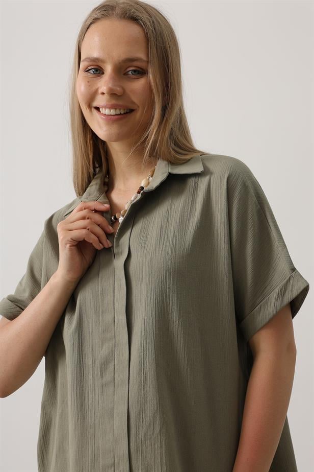 RYN Double Arm Chain Blouse - Khaki - Fort Lee