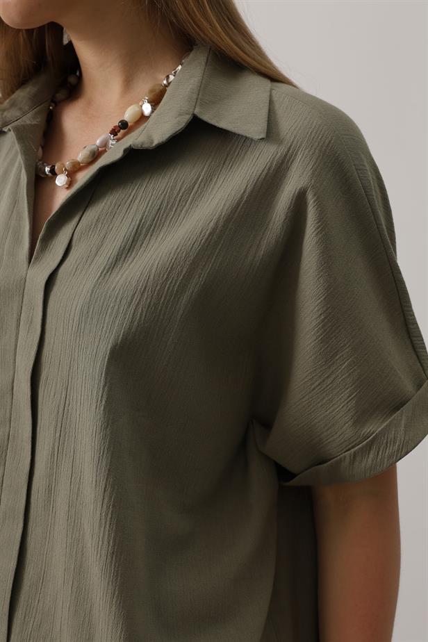 RYN Double Arm Chain Blouse - Khaki - Fort Lee