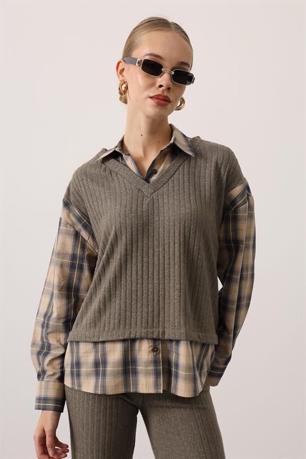 RYN ECO-FRIENDLY SHIRT DETAIL SUIT - Mustard - Châteauroux