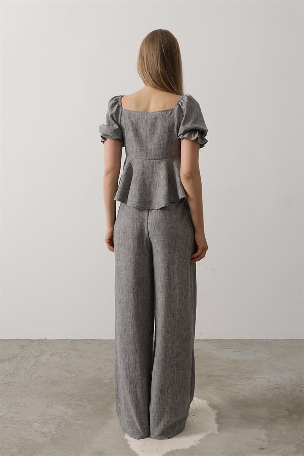 RYN Bow Tie Half Balloon Sleeve Suit - Black - Iowa City