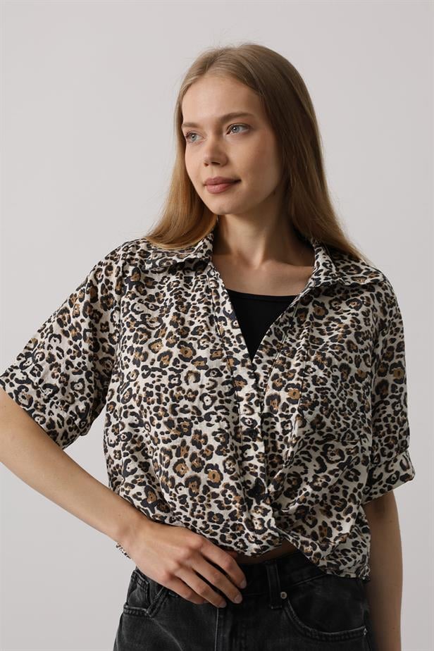 RYN Leopard Patterned Shirt - Leopard - Porto