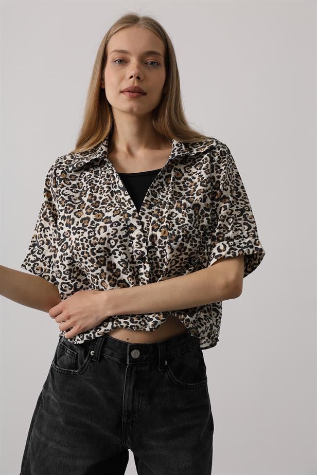 RYN Leopard Patterned Shirt - Leopard - Porto