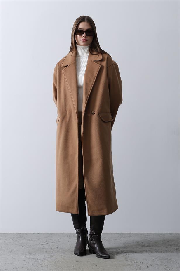 RYN Wide Sleeve Oversized Coat - Light Brown - Panevėžys