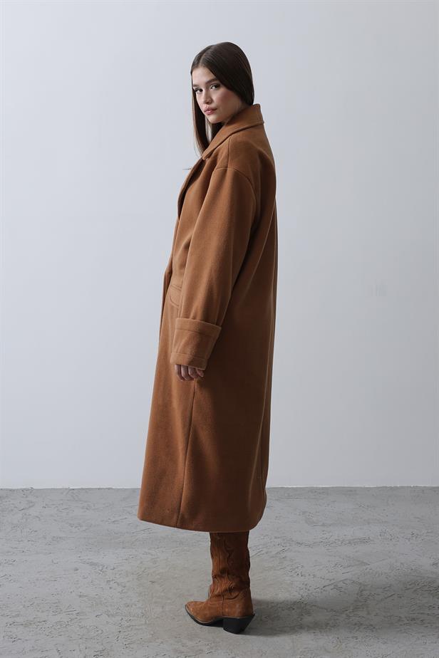 RYN Oversized Wide Sleeve Coat - Camel - Stryi