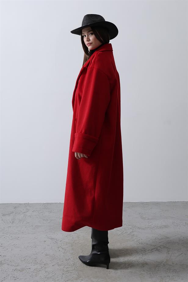 RYN Wide Sleeve Oversized Coat - Red - Farmington Hills