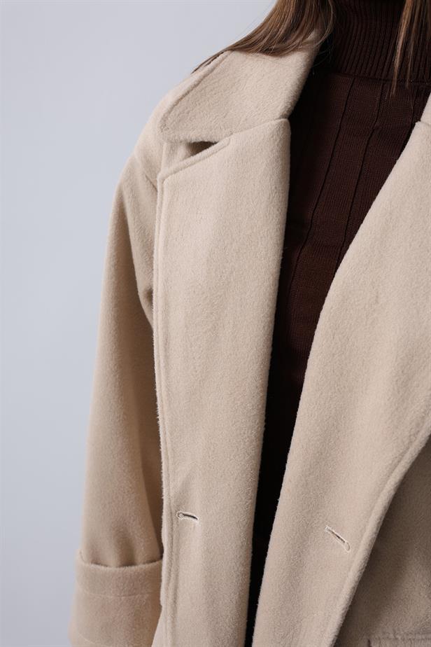 RYN Oversized Wide Sleeve Coat - Stone - Manzanillo