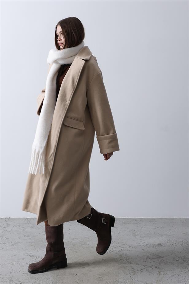 RYN Oversized Wide Sleeve Coat - Stone - Manzanillo