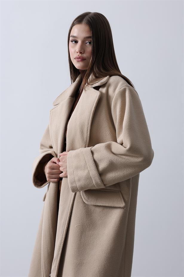 RYN Oversized Wide Sleeve Coat - Stone - Manzanillo