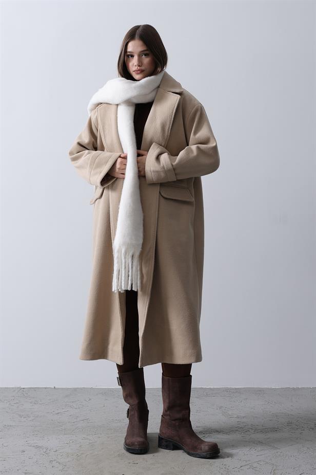 RYN Oversized Wide Sleeve Coat - Stone - Manzanillo