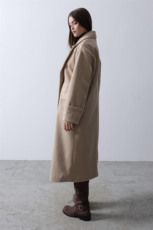 RYN Oversized Wide Sleeve Coat - Stone - Manzanillo