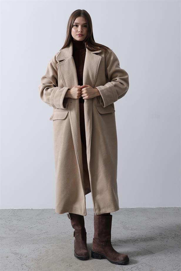 RYN Oversized Wide Sleeve Coat - Stone - Manzanillo
