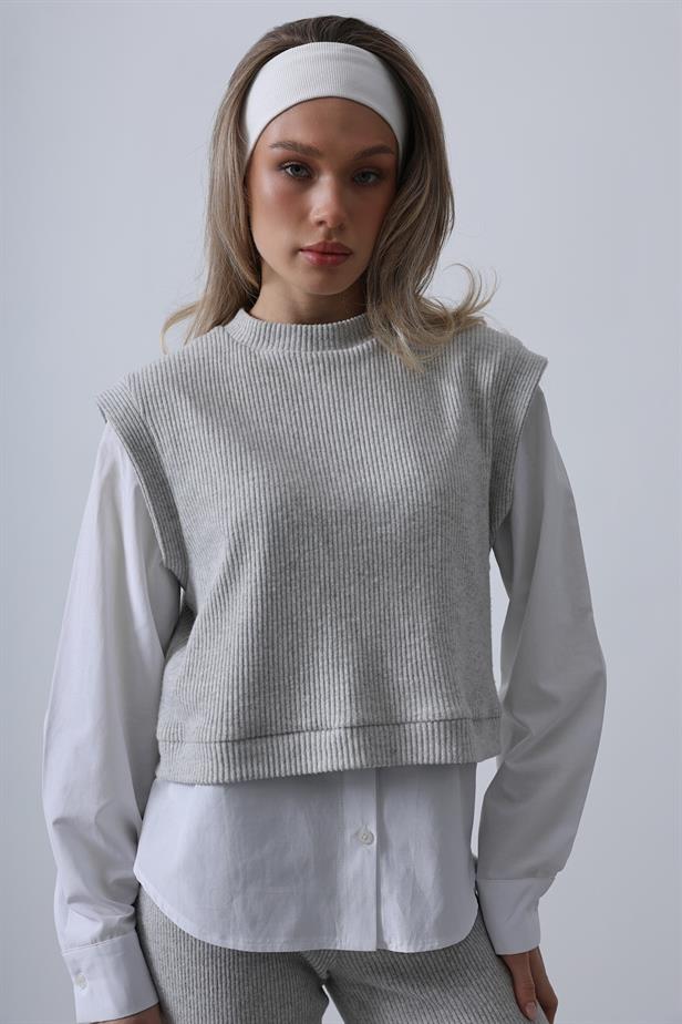 RYN Shirt Knit Set - Gray - Città di Castello