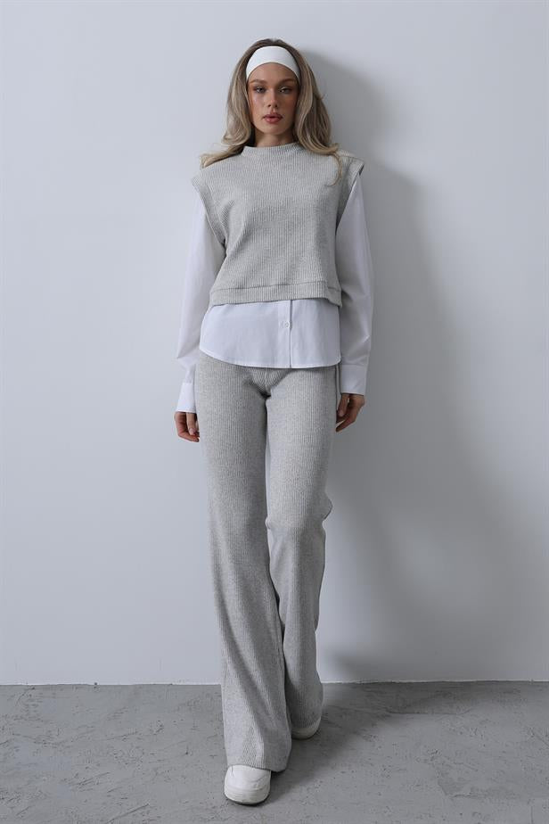 RYN Shirt Knit Set - Gray - Città di Castello