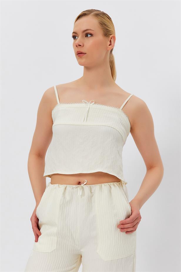 RYN String Strap Blouse - ECRU - Acton
