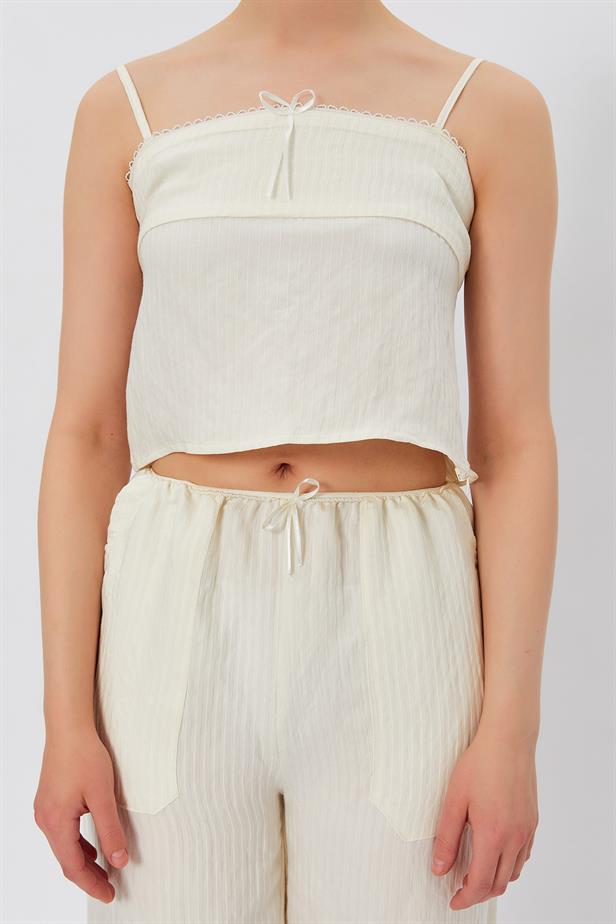 RYN String Strap Blouse - ECRU - Acton