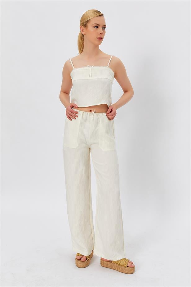 RYN String Strap Blouse - ECRU - Acton