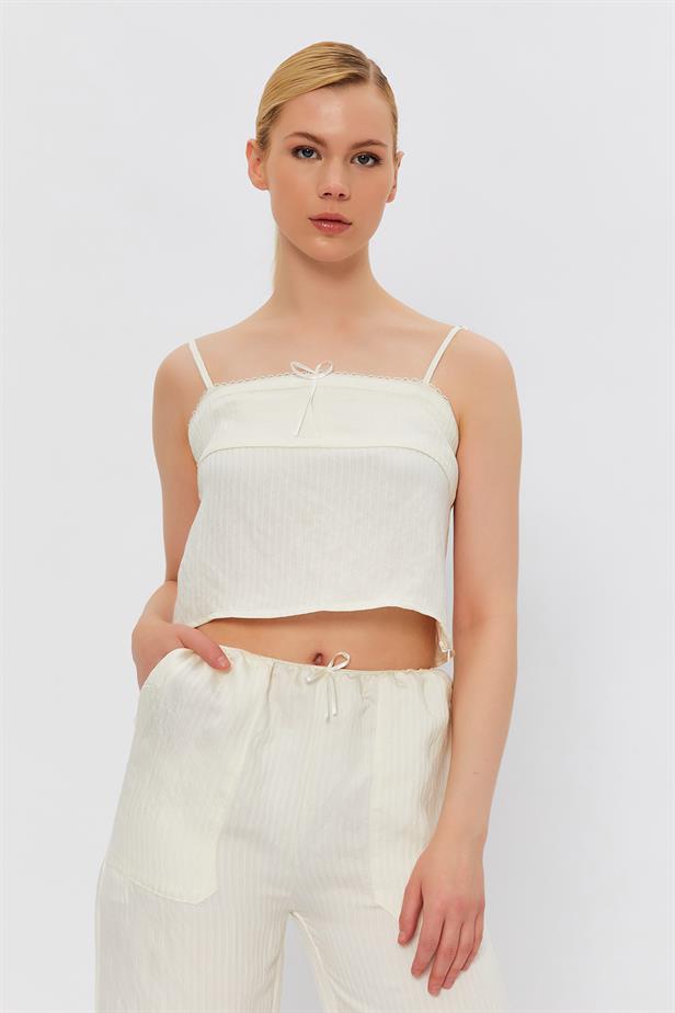 RYN String Strap Blouse - ECRU - Acton