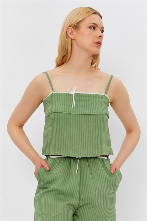 RYN Rope Strap Blouse - BEIGE - Hutchinson