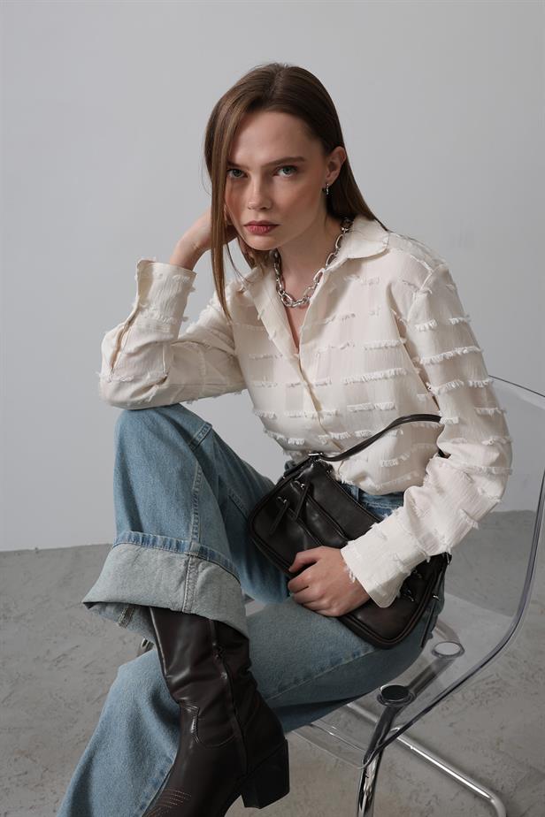 RYN Tassel Shirt - Ecru - Roquetas de Mar