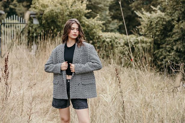 RYN Checked Blazer Jacket - Black-White - Iserlohn