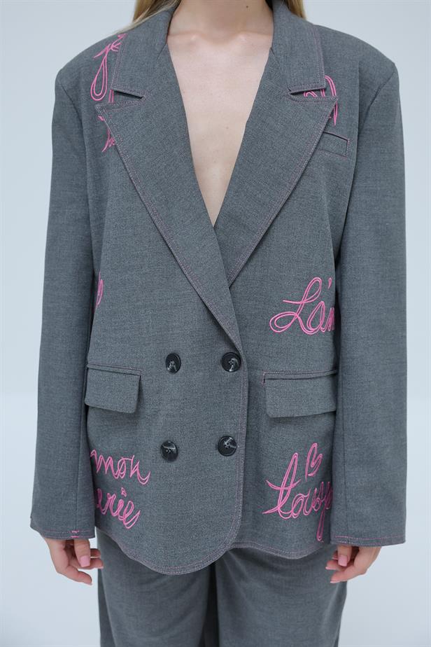 RYN Coated Jacket Suit - Anthracite - Graham