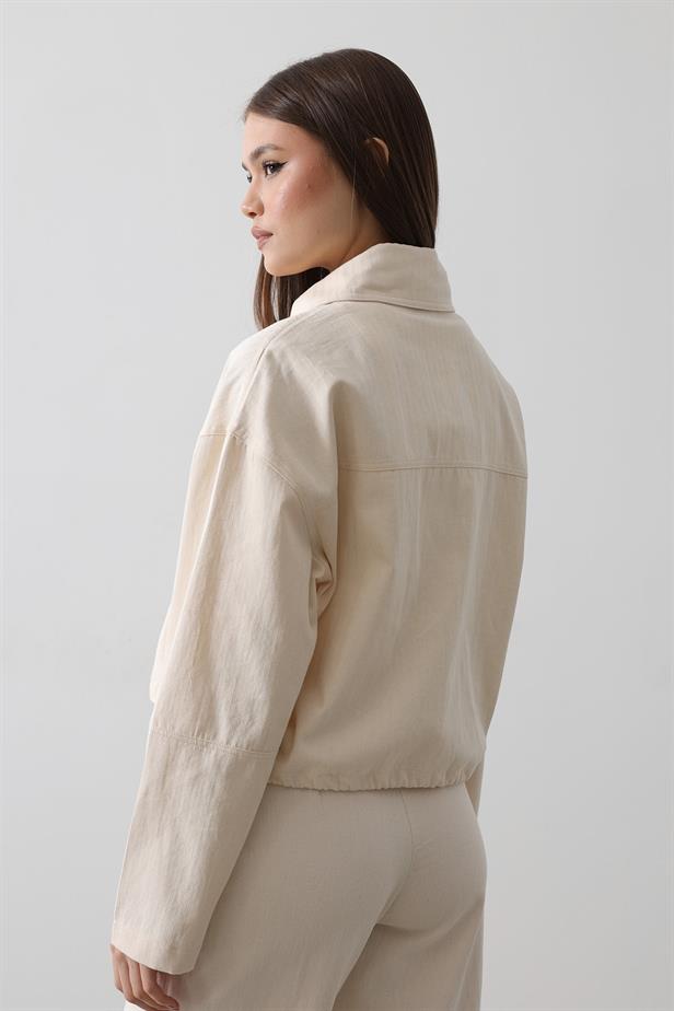 RYN Cargo Pocket Jacket - Ecru - Porta Westfalica