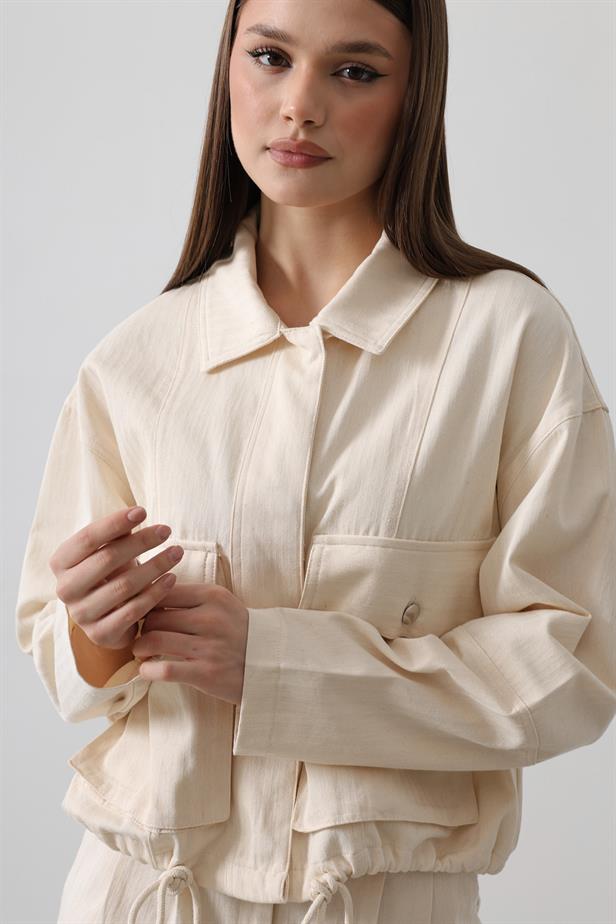RYN Cargo Pocket Jacket - Ecru - Porta Westfalica