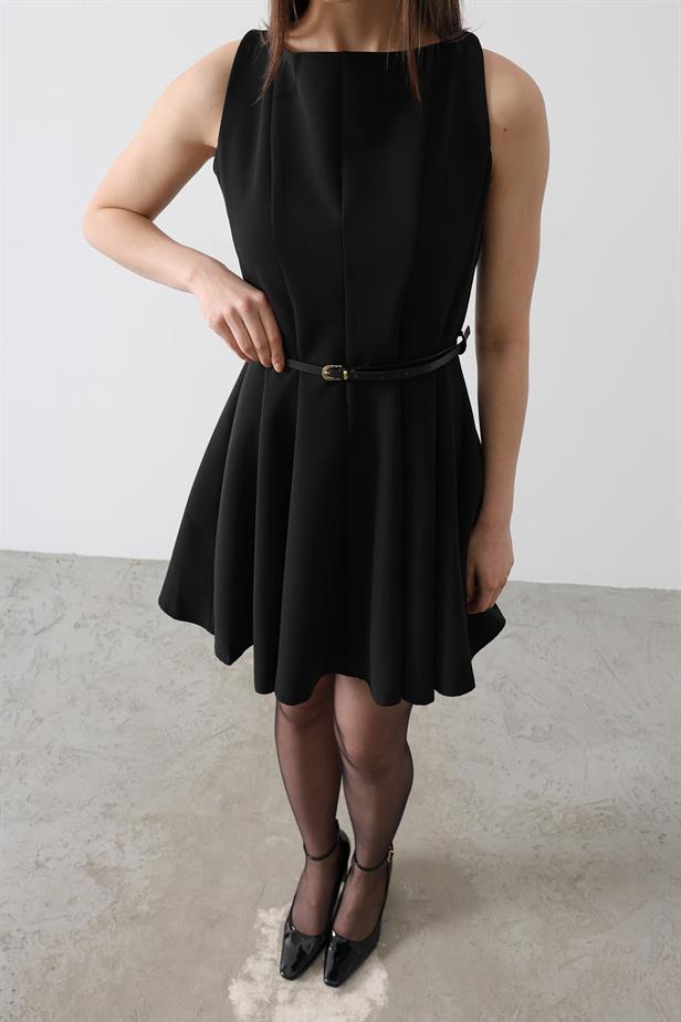 RYN Belt Detailed Sleeveless Dress with Black Color - Cunduacán