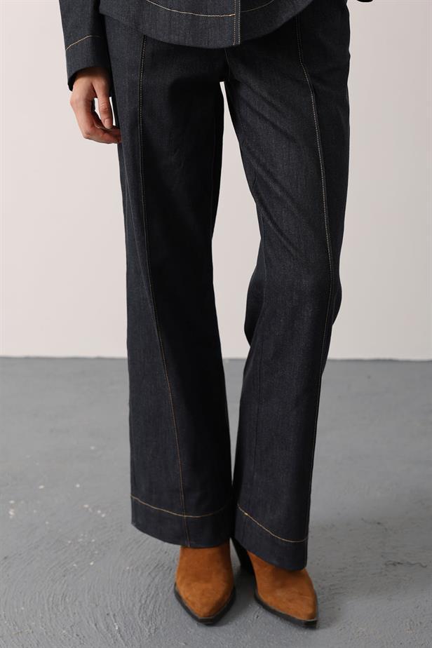 RYN BELTED FIT DENIM SUIT - Navy - Lünen