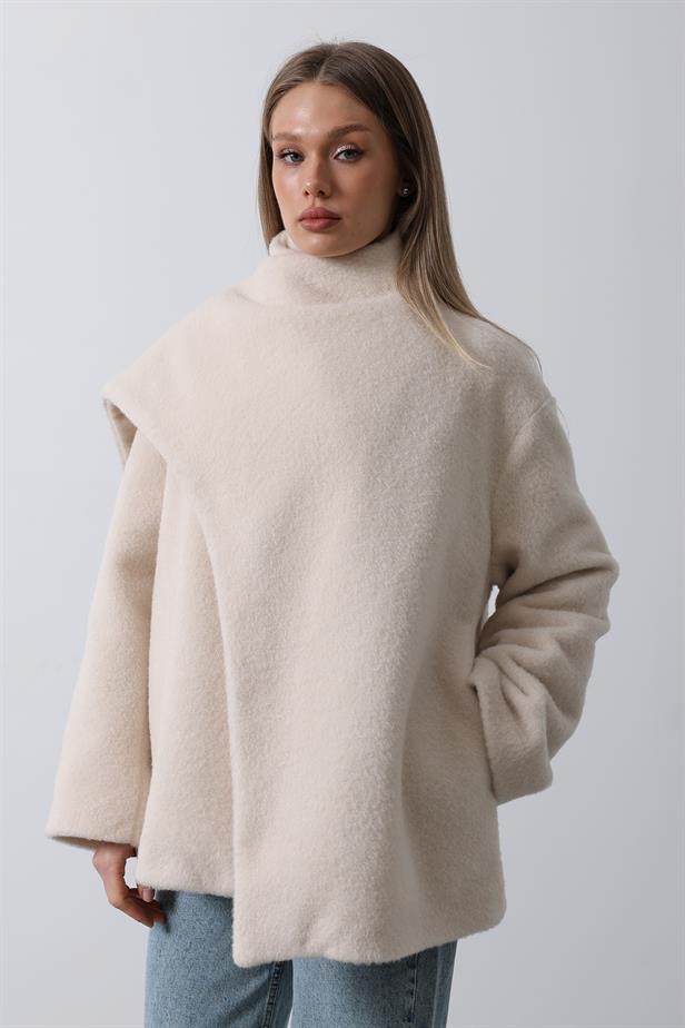 RYN Self-Scarf Coat - Ecru - Melito di Napoli