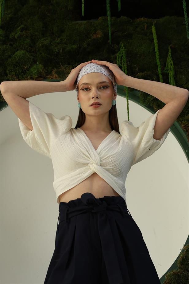 RYN LINEN BLOUSE - White - Falkirk