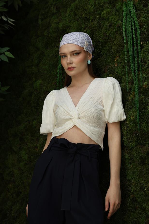 RYN LINEN BLOUSE - White - Falkirk
