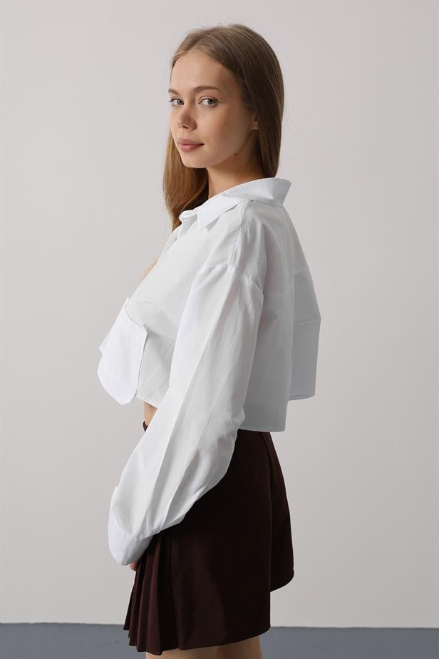 RYN Short Length Double Pocket Shirt - White - Surbiton