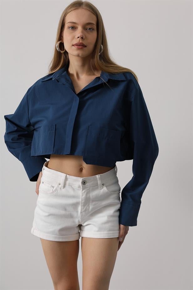 RYN Short Length Double Pocket Shirt - Indigo - Airdrie