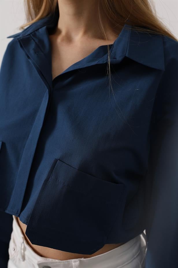 RYN Short Length Double Pocket Shirt - Indigo - Airdrie