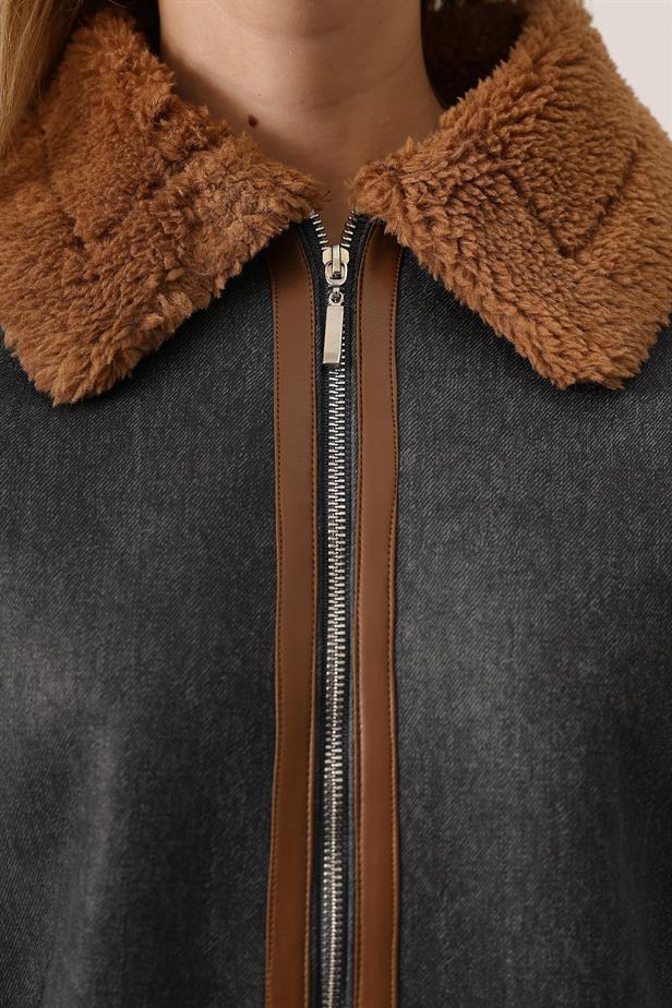 RYN KONTRAS BİKER CEKET - Lacivert - Mixquiahuala de Juarez