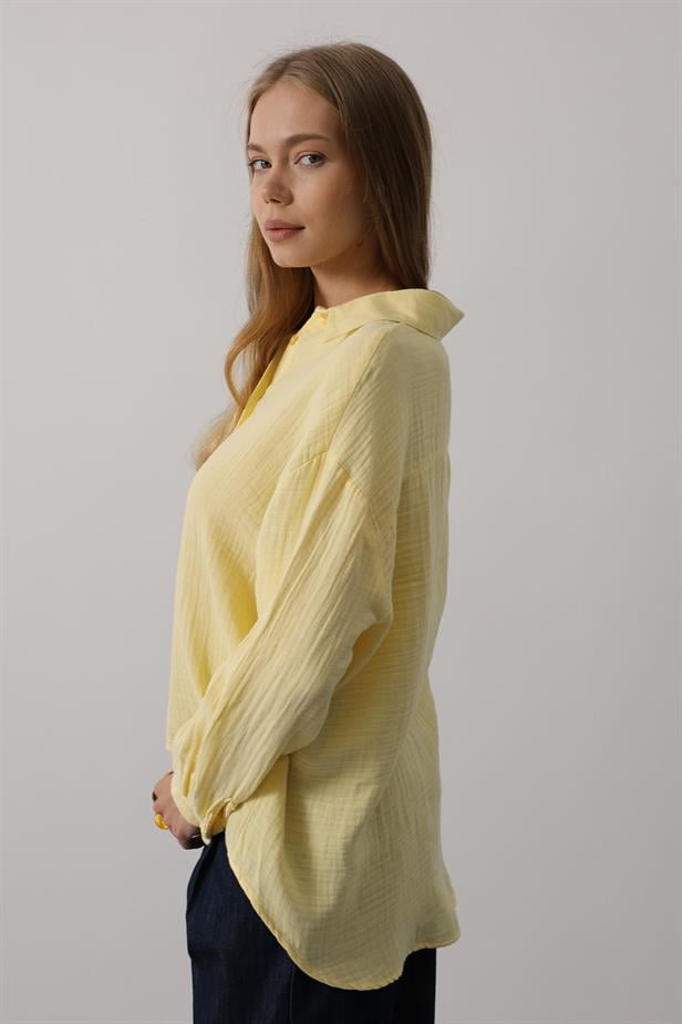 RYN Muslim Long Sleeve Shirt - Yellow - Cleveland