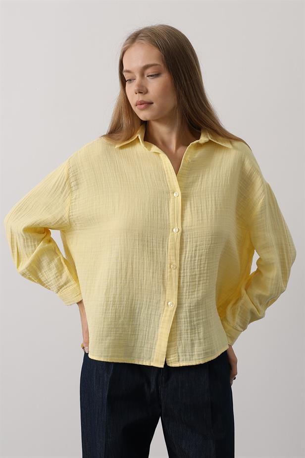 RYN Muslim Long Sleeve Shirt - Yellow - Cleveland