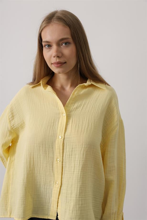 RYN Muslim Long Sleeve Shirt - Yellow - Cleveland
