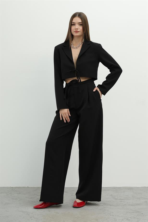 RYN Lace-Up Jacket Suit - Black - Haverstraw