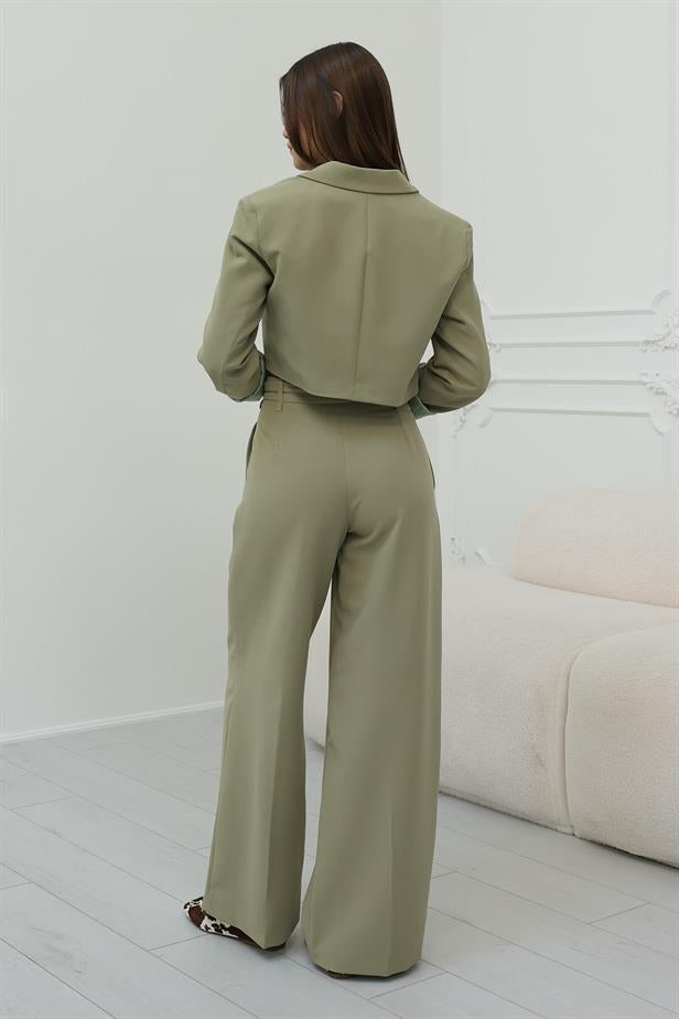 RYN Lace-Up Jacket Suit - Green - Weinheim