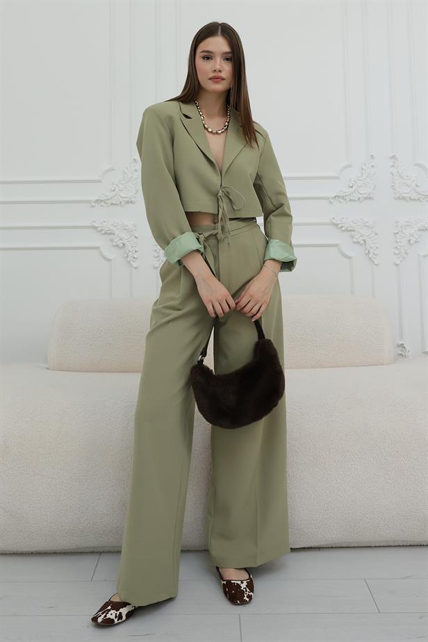 RYN Lace-Up Jacket Suit - Green - Weinheim