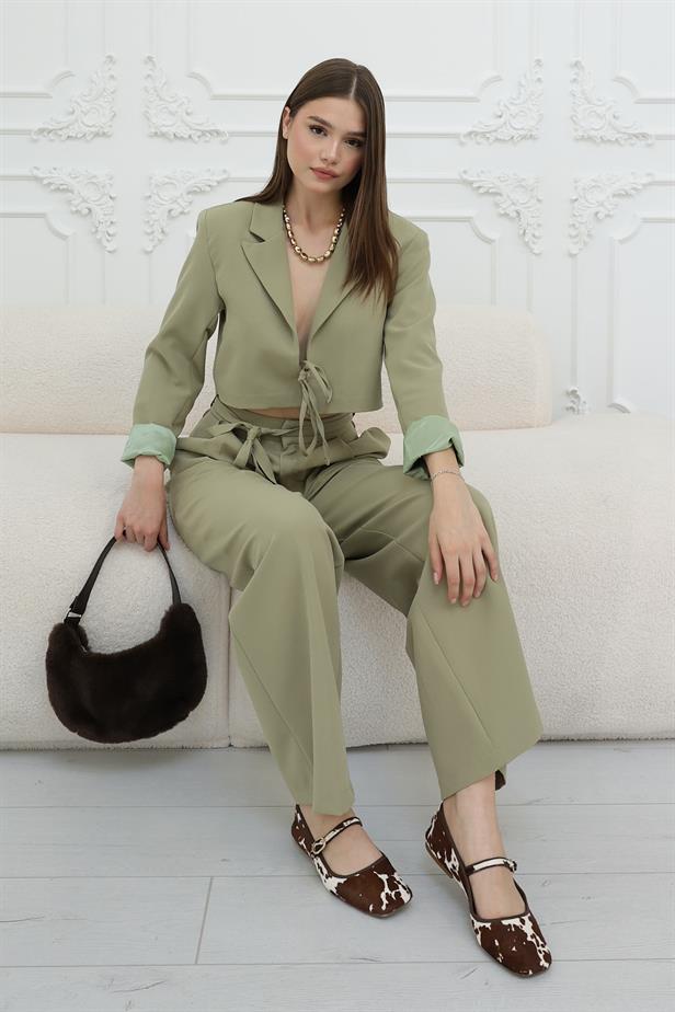 RYN Lace-Up Jacket Suit - Green - Weinheim