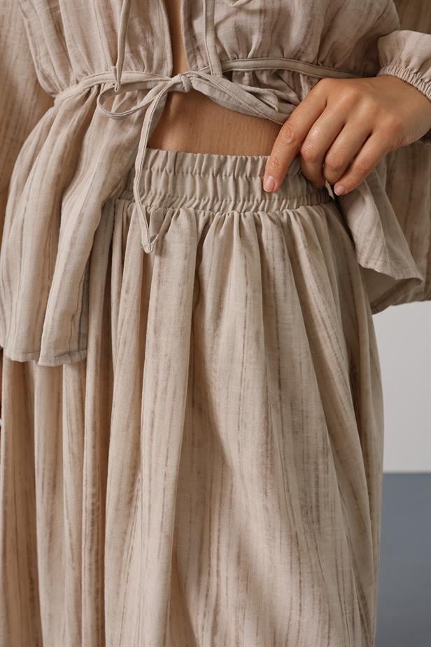 RYN Front Tied Skirt Suit - Beige - Alès