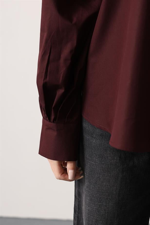 RYN OVERSIZE BASIC T-SHIRT - Burgundy - Le Perreux-Sur-Marne