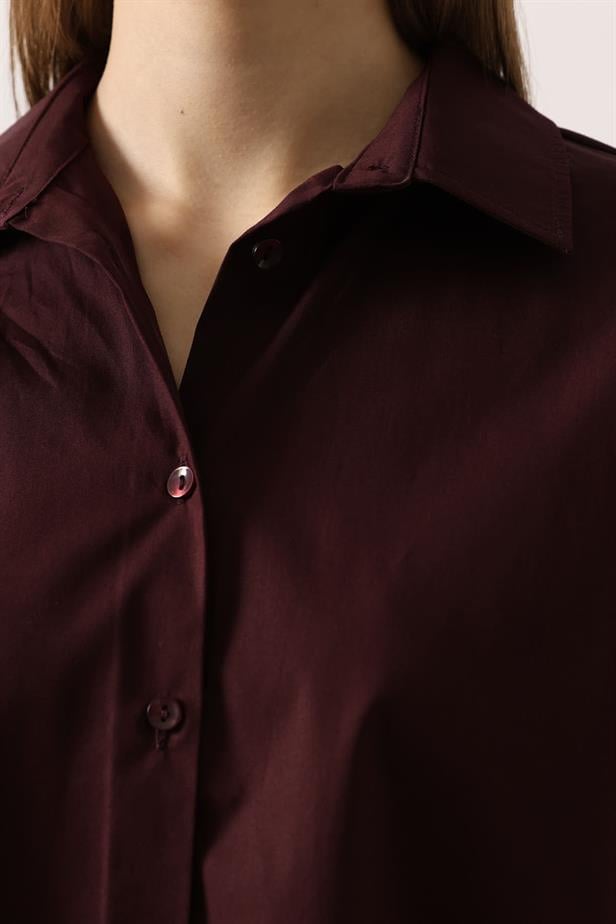 RYN OVERSIZE BASIC T-SHIRT - Burgundy - Le Perreux-Sur-Marne