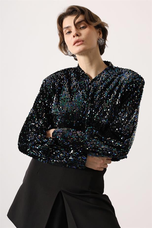 RYN SEQUINED JACKET - Multi Color - Umán