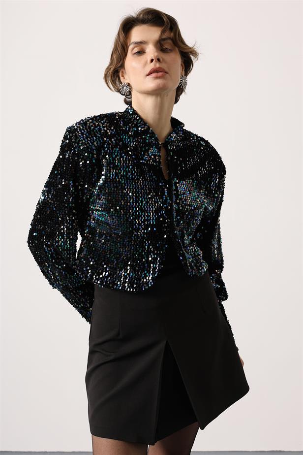 RYN SEQUINED JACKET - Multi Color - Umán