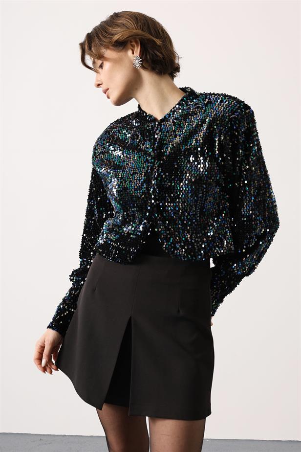 RYN SEQUINED JACKET - Multi Color - Umán