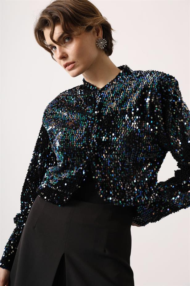 RYN SEQUINED JACKET - Multi Color - Umán